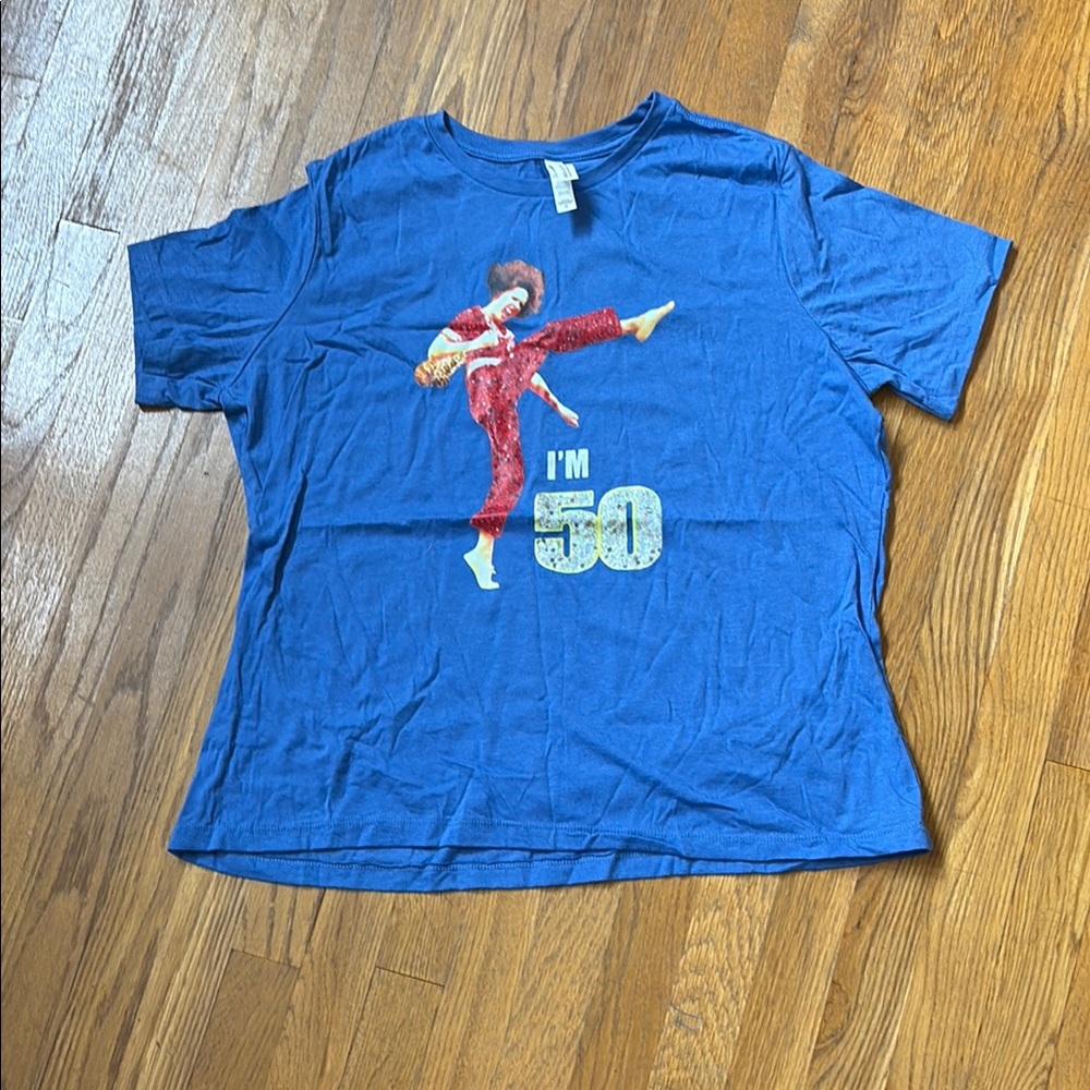 Blue Sally O’Malley Graphic T-Shirt “I’m 50”